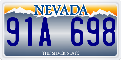 NV license plate 91A698