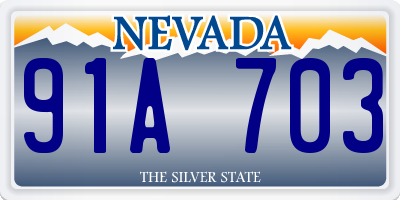 NV license plate 91A703