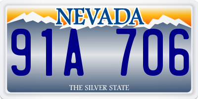 NV license plate 91A706