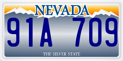 NV license plate 91A709