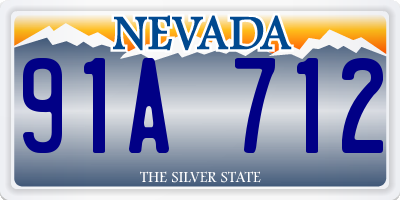 NV license plate 91A712