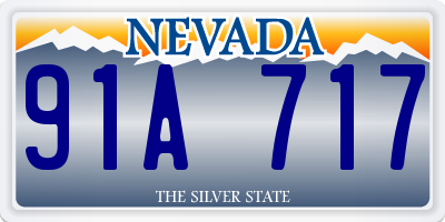 NV license plate 91A717