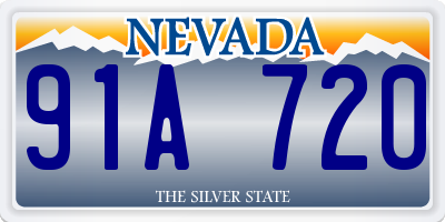 NV license plate 91A720