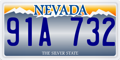 NV license plate 91A732