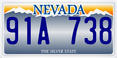 NV license plate 91A738