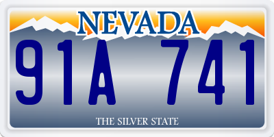 NV license plate 91A741