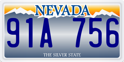 NV license plate 91A756