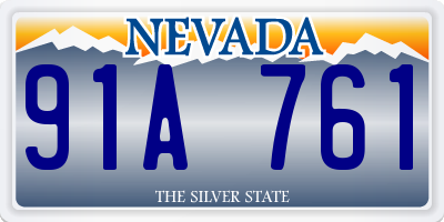 NV license plate 91A761