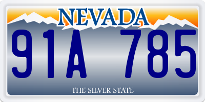 NV license plate 91A785