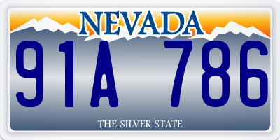 NV license plate 91A786