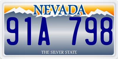 NV license plate 91A798