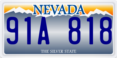 NV license plate 91A818