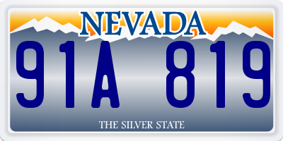 NV license plate 91A819