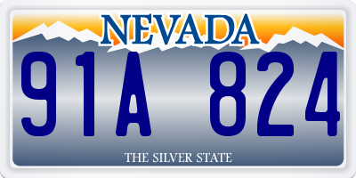 NV license plate 91A824