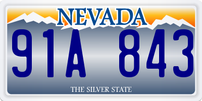 NV license plate 91A843