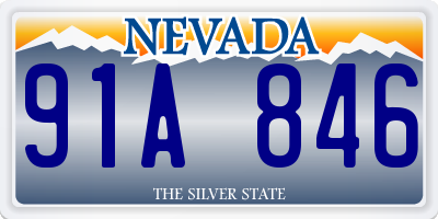 NV license plate 91A846