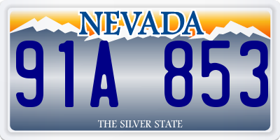 NV license plate 91A853