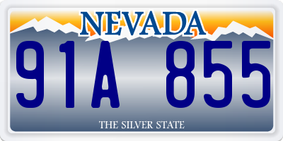 NV license plate 91A855