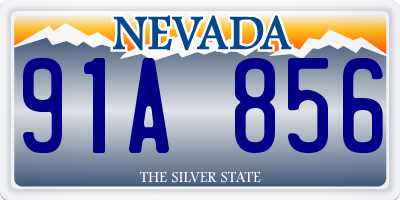 NV license plate 91A856