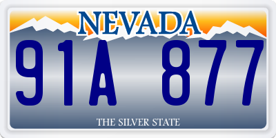 NV license plate 91A877