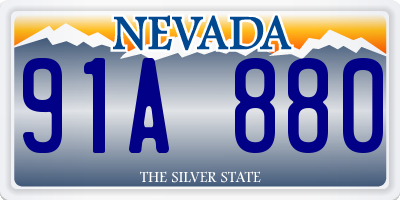 NV license plate 91A880