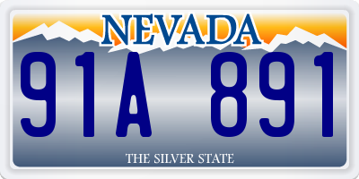 NV license plate 91A891