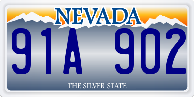 NV license plate 91A902