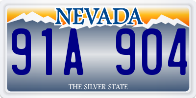 NV license plate 91A904