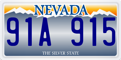 NV license plate 91A915