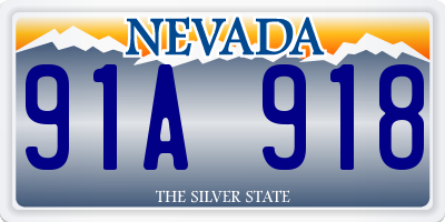 NV license plate 91A918