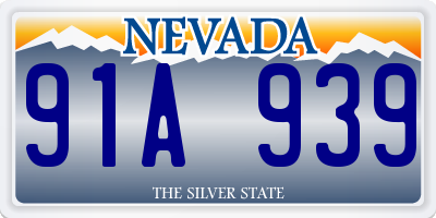 NV license plate 91A939