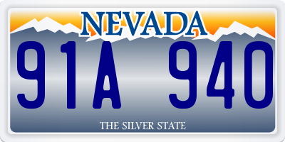 NV license plate 91A940