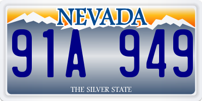 NV license plate 91A949