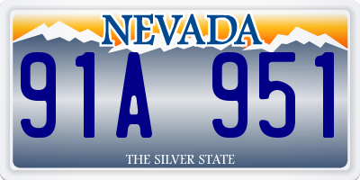 NV license plate 91A951