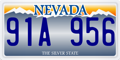 NV license plate 91A956