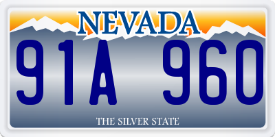 NV license plate 91A960