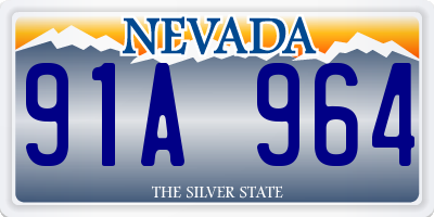 NV license plate 91A964