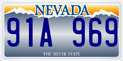 NV license plate 91A969