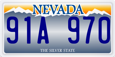 NV license plate 91A970