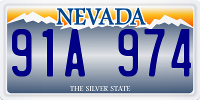 NV license plate 91A974