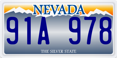 NV license plate 91A978