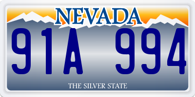 NV license plate 91A994