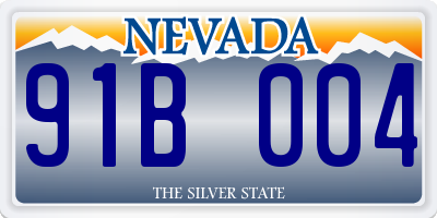 NV license plate 91B004
