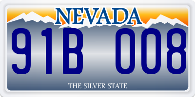 NV license plate 91B008