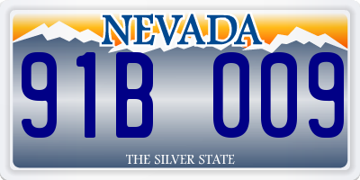 NV license plate 91B009