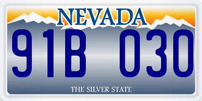 NV license plate 91B030