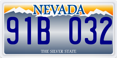 NV license plate 91B032