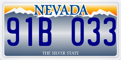 NV license plate 91B033