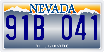 NV license plate 91B041