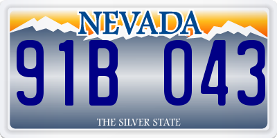 NV license plate 91B043